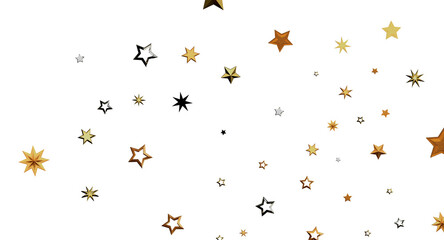 Festive gold star confetti background, perfect for celebrations, holidays, and design projects. Add a touch of magic wit © vegefox.com
