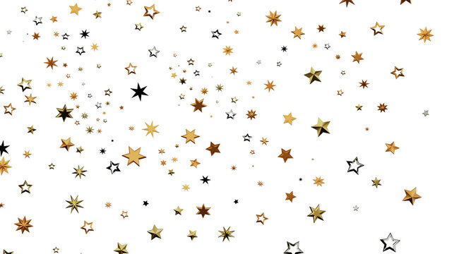 Abstract background featuring scattered gold stars, perfect for celebrations, holidays, and festive designs. Evokes happ