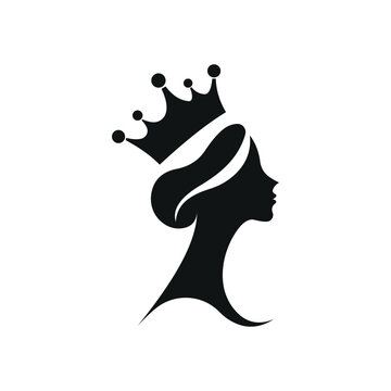silhouette of woman with crown