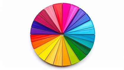 Obraz premium Color Wheel Circular Spectrum Triangular Segments Primary Secondary Tertiary Color Theory Visuals