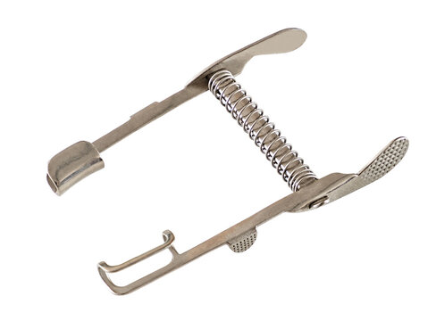 medical eye dilator isolated on white background with clipping path