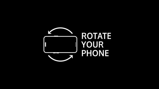 Rotate Your Phone Animation Video 4k. animation of rotate your phone on transparent background with alpha channel