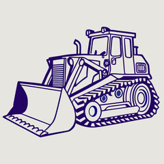 A bulldozer with a large scoop © Rabbi