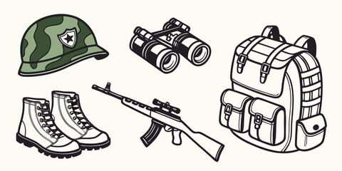 Military gear and equipment © Rabbi