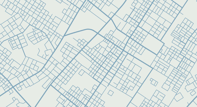 Abstract City Map Grid Line Art, Urban Street Network Background Illustration