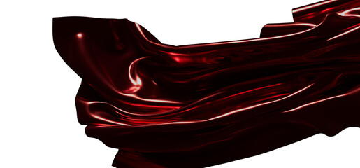 Obraz premium Dramatic view of flowing red satin. Perfect for fashion, luxury, and abstract designs.