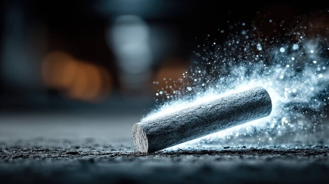 A single, sleek, modern relay race baton made of glowing light, being passed between two invisible points, asynchronous communication and seamless handover concept 