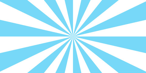 Gradient white and blue vintage illustration vector sunshine texture.  Sunburst beam light vintage shine and graphic summer explosion pattern. Sunburst background vector illustration pattern beam rays © NoOne