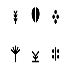 Fototapeta premium Minimalist Nature and Agriculture Plant SVG Icon Set