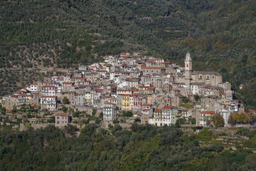 Fototapeta premium Montalto ancient village, Liguria region, Italy