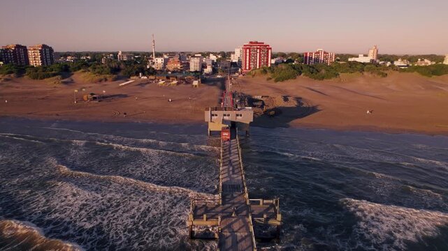 Sunrise on the beach of San Clemente del Tuy&uacute;, Buenos Aires, Argentina.