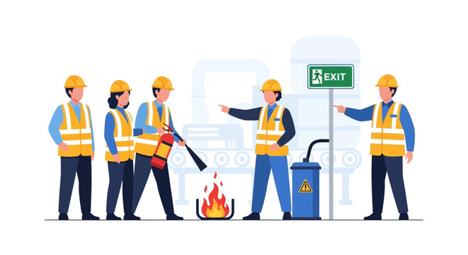 Industrial Workplace Safety Training: Fire Emergency Response & Evacuation Drill