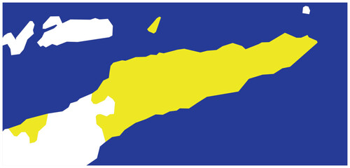 Obraz premium Outline Vector Map of Timor Leste for edible purposes