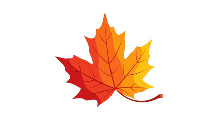 Fototapeta premium Stylized maple leaf in autumn colors