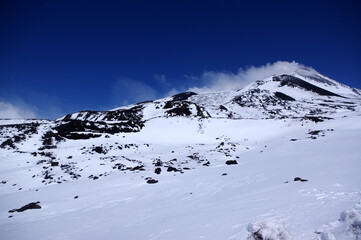 Neige sur l'Etna en Sicile  © Gwenaelle.R