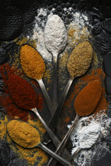 Spice Spoons on Black platter