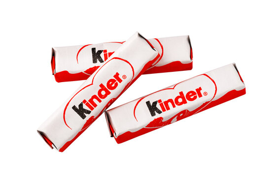 Kinder chocolate bars with milk cream filling