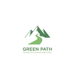 Green Path Mountain Trail Nature Adventure Logo