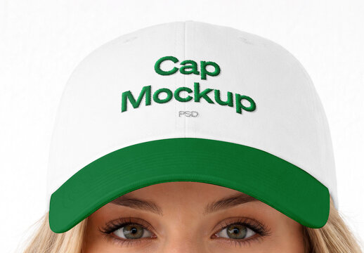 Front View Cap Mockup