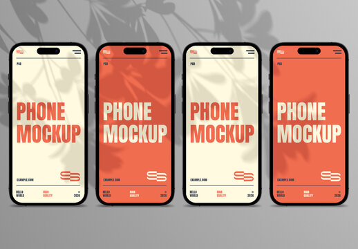 Front View Mobile Mockups