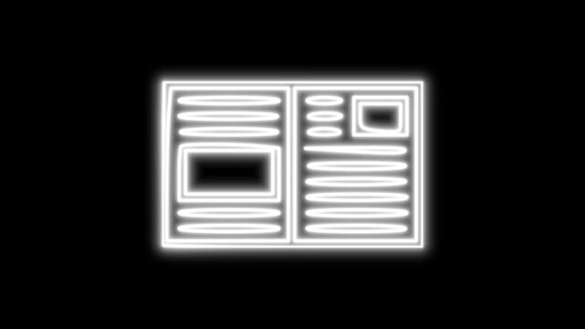 newspaper icon glow grey
