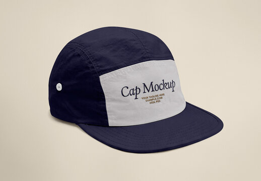 Lying Five Panel Cap PSD Mockup