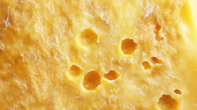 Freshly baked bread with a rustic texture and holes, possibly made from sourdough yeast.