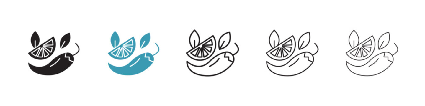 Spices icon in flat style. Basic vector symbol illustration