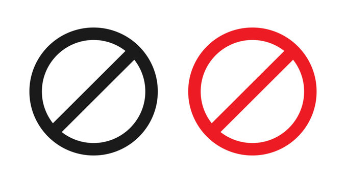 Stop sign in flat style. Basic vector symbol illustration