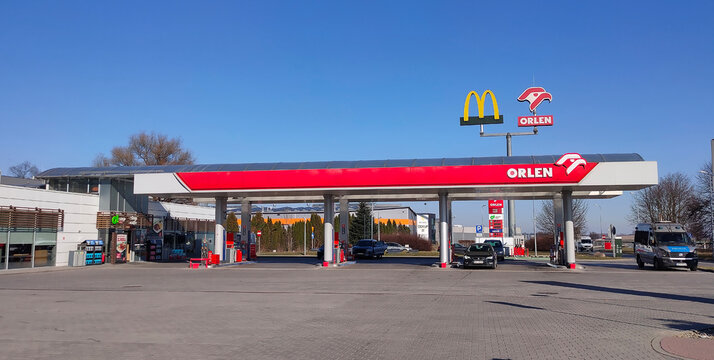 Wroclaw, Poland - March 11, 2026: ORLEN fuel and gas station.