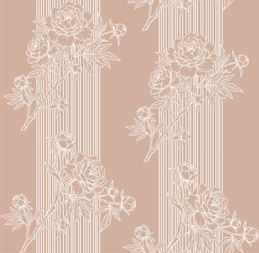 Pony line art pattern design