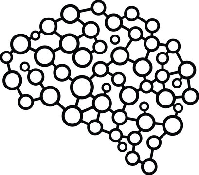 Black and white molecular structure model.