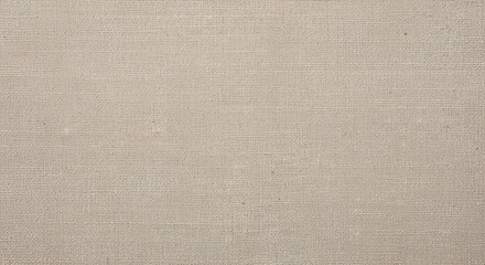Fototapeta premium Beige woven canvas fabric texture background. Natural blank linen cloth surface for rustic textile design, seamless interior material backdrop, and plain fashion apparel pattern