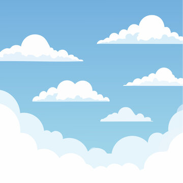 Heller Himmel mit weichen Wolken