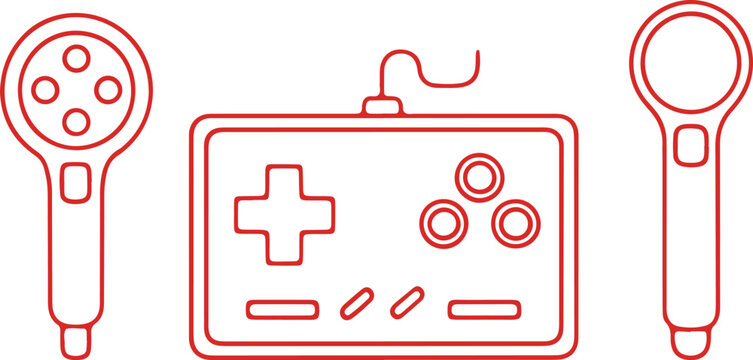 Retro gaming controller with two analog joysticks and directional buttons