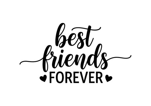 Best friends forever typographic design