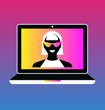 Person on Laptop Screen