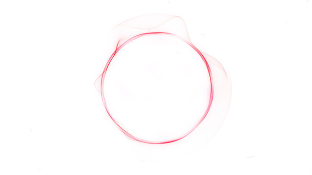 Minimal transparent red orb on white background with luminous circular contour, soft abstract gradients and refined energy texture in crisp 4K quality.