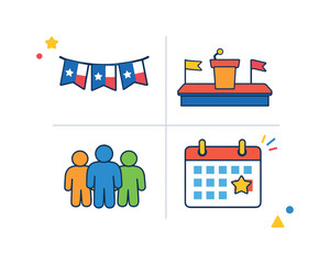 Fototapeta premium Public event organization and community engagement theme centered on regional celebration planning and coordinated participation in local gatherings and institutional programs