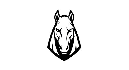 Fototapeta premium Stylized horse head logo design