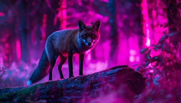 wolf howling at night