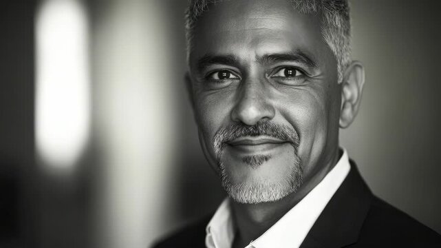 Man smiling looking at camera in professional setting