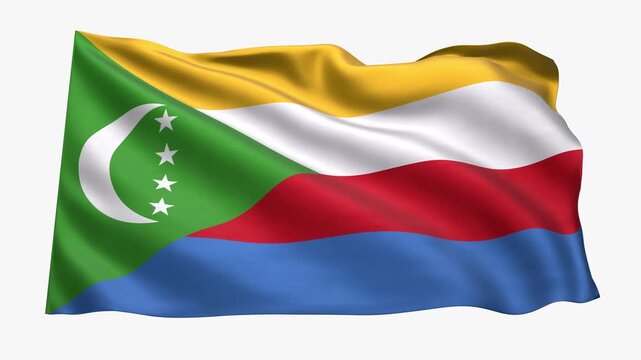 Comoros_Realistic_Flag_animated_Seamless_Loop