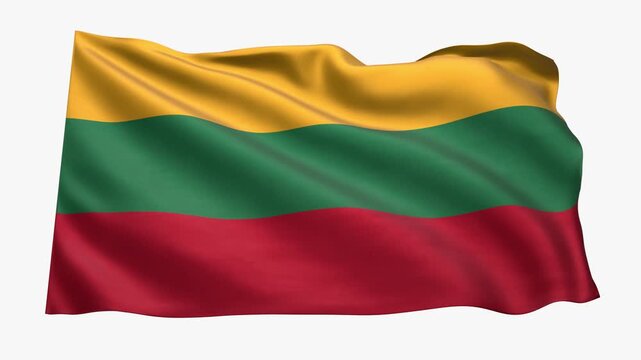 Lithuania_Realistic_Flag_animated_Seamless_Loop