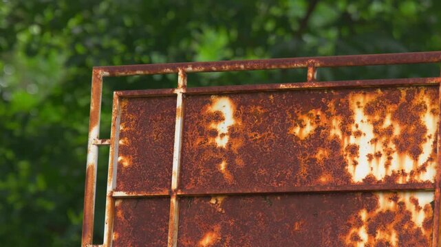 Rusty Metal Sign with Weathered Texture