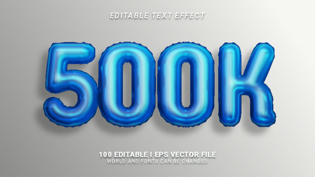 500k text effect