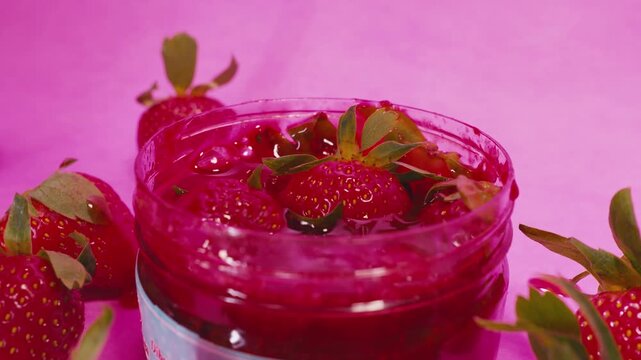 Vibrant Strawberry Jam with Fresh Berries