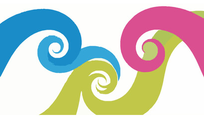 Fototapeta premium Vibrant Colorful Spiral Abstract Background Vector Illustration