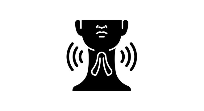 Sore Throat Illustration Vector Icon Symbol Design