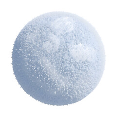 Obraz premium A blue planet with white spots on its surface isolated on transparent background